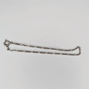 Thin Figaro Silver Bracelet